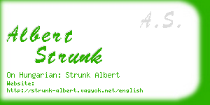 albert strunk business card